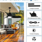 42" Outdoor Ceiling Fans with Lights, IP66 Wet Rated Waterproof Ceiling Fan with Remote Control, 6-Speed DC Motor, Farmhouse Gazebo Fan for Porch Patios Pavilion (Black)