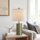 20.25" Small Table Lamps Set of 2 Modern Ceramic Lamps for Living Room Farmhouse Bedside Lamps Boho Lamps for Night Stands Green Bedroom Lamp Side Table Lamps End Table Lamp