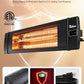 Portable Infrared Indoor and Outdoor Space Heater for Patio, Garage, Commercial & Residential with Remote Control, without Thermostat, Black