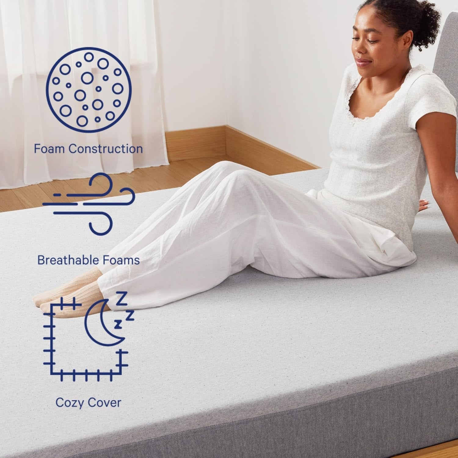 Sleep Element Queen Mattress - Medium Feel - Motion Isolation - Breathable, Cooling Memory Foam - 100-Night Trial - Certipur-Us
