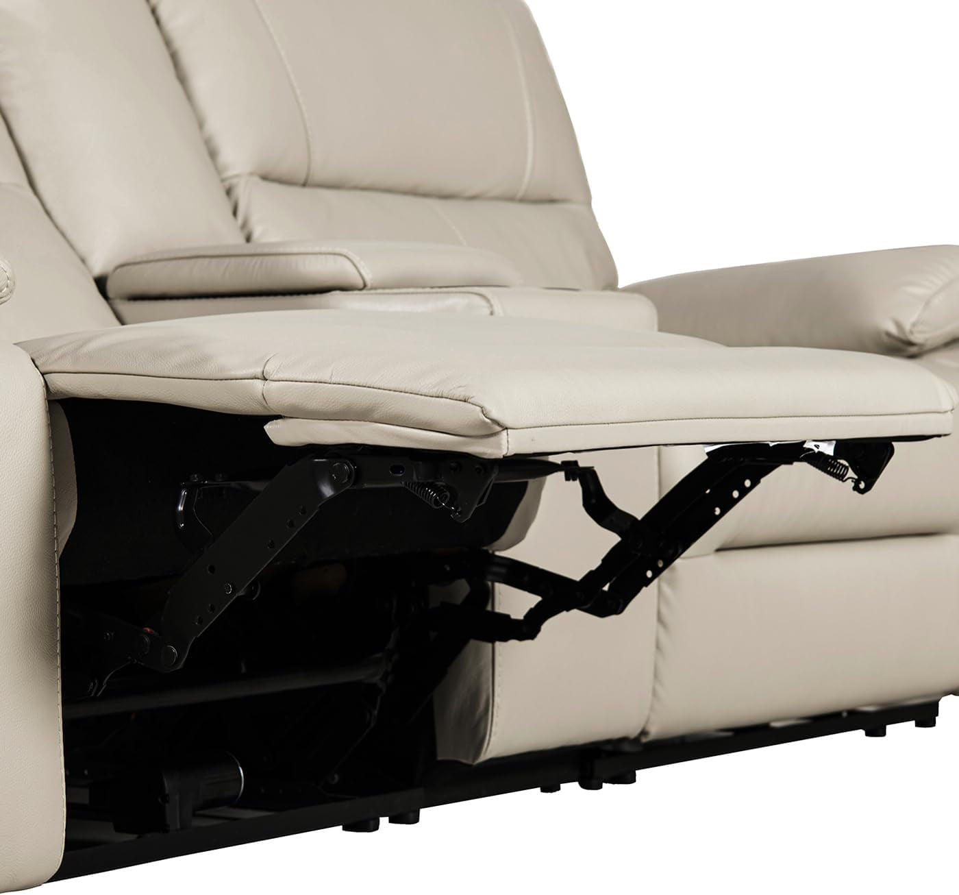 Malibu 79" Modern Power Motion 3-Piece Reclining Loveseat Sofa with Cup Holders, Cream Taupe Beige