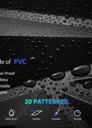 Art3D 33-Pack 3D Diamond Textured PVC Wall Panels for Interior Decoration - Black, 12" x 12", Covers 32 sq. ft., Perfect for Living Rooms, Lobbies, Bedrooms, Hotels, and Offices