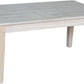 International Concepts 48" W Shaker Sofa Table and Tall Shaker Coffee Table, Unfinished