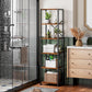 6 Tier Tall Bookshelf, Industrial Narrow Bookcase, Display Standing Shelf Units, Metal and Wood Storage Rack Organizer for Living Room, Home Office, Entryway, Kitchen, Rustic Brown