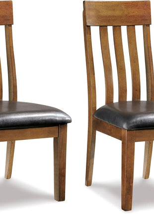 Signature Design by Ashley Ralene Medium Brown Rake Back Dining Room Chairs, Set of 2