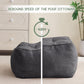 Square Stuffed Pouf Ottoman, Corduroy Poufs with Foam Chunk Filling, Furry and Fluffy Pouf Foot Stool Storage Ottoman, 21 X 21 Floor Poufs Foot Rest for Living Room, Dark Grey