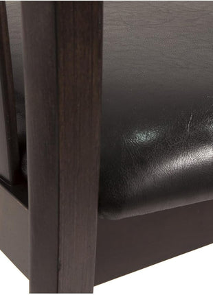 Signature Design by Ashley Hammis Rake Back Dining Chair Set, Dark Brown Finish, Pack of 2