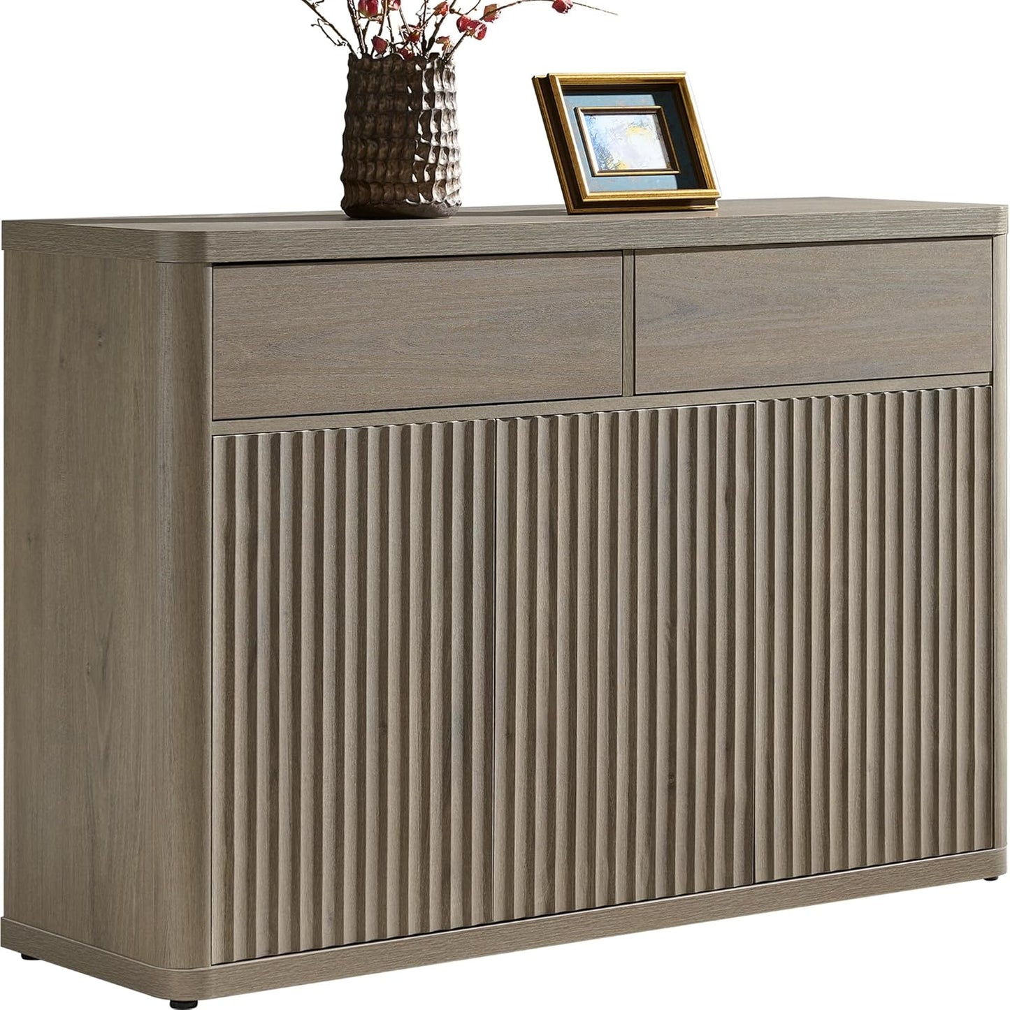 Buffet Cabinet with Storage - Storage Cabinet Sideboard with Doors & Shelves Accent Credenza Buffet Table with 2 Drawer Buffets & Sideboards for Living Room Dining Room Kitchen Entryway Office