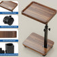 C Table End Table Adjustable Height, 360°Swivel TV Tray Table for Small Spaces, Side Tables with Wheels for Living Room and Bedroom, Bed (Walnut) | Adjustable Height, 360°Swivel, for Small Spaces, Couch Tables, That Slide Under, with Wheels