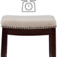 Harper Beige & Dark Walnut 24" Counter Stool, Beige/Dark Walnut (98325WAL-01-KD)