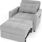 Sofa Bed Chair 3 in 1 Convertible, Pullout Single Sleeper Chair Bed with Adjustable Backrest, Spacious Multifunctional Sofa Couches for Living Room, Bedroom, Apartment