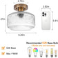 DSMJFU Semi Flush Mount Ceiling Light, Vintage Small Ceiling Light Fixture, Thickened Glass Hallway Lighting Fixture, Brass Kitchen Ceiling Mount Light for Entry Way, Bedroom, Bathroom, Porch