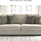 Soletren Contemporary Chenille Queen Sofa Sleeper with 4 Accent Pillows, Off-White