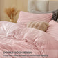Fleece Queen Comforter Set -Super Soft & Warm Fluffy Pink Bedding, Luxury Fuzzy Heavy Bed Set for Winter with 2 Pillow Cases