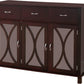 Rutheron Buffet Server Cabinet / Console Table, Mirrored Doors, Espresso