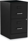 Soho Vertical File Cabinet, 2 Drawers: File/File, Letter, Black, 14" X 18" X 24.1"