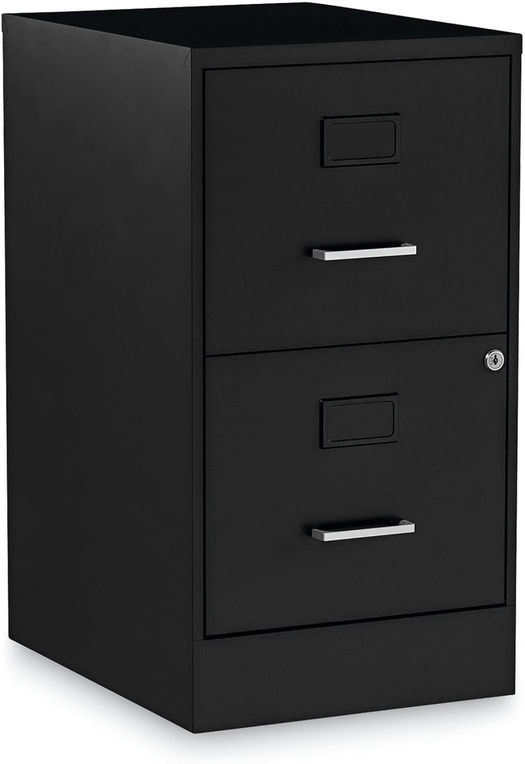 Soho Vertical File Cabinet, 2 Drawers: File/File, Letter, Black, 14" X 18" X 24.1"