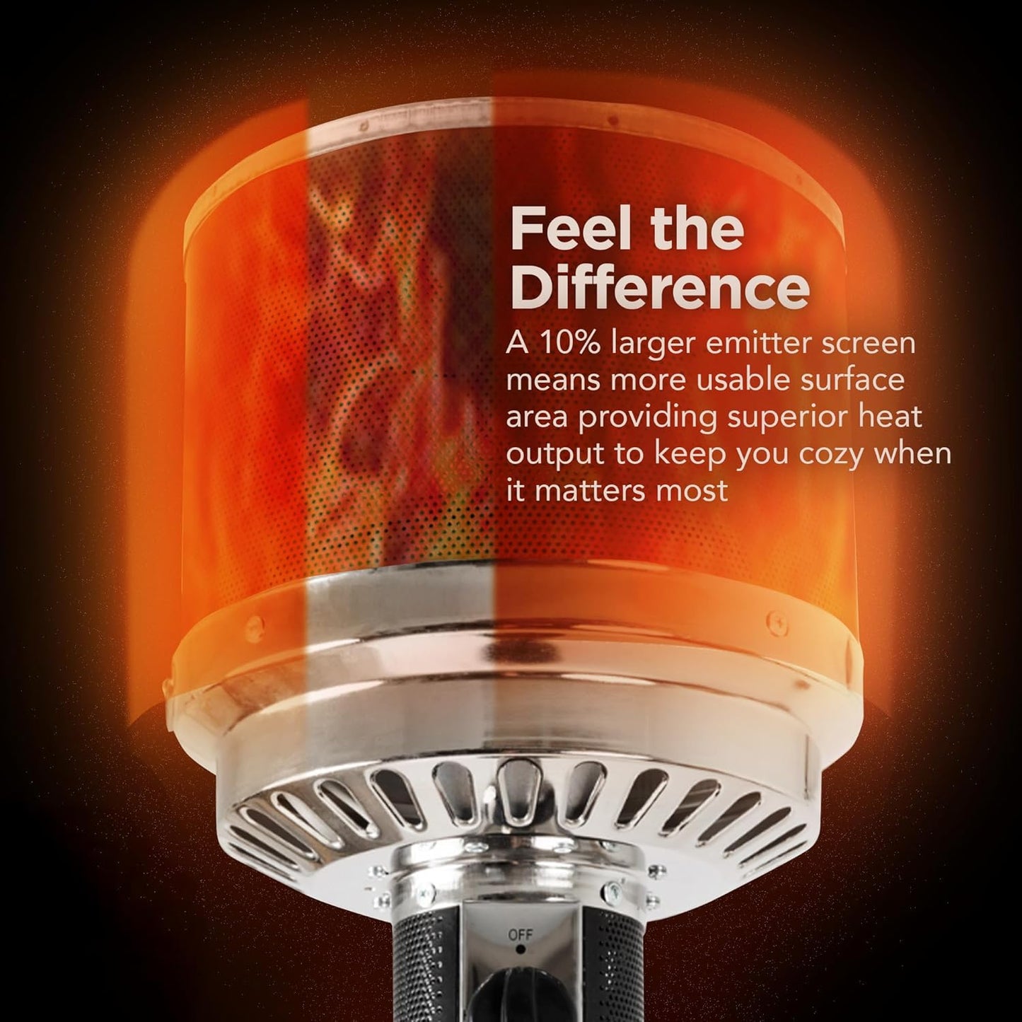 46,000 BTU Outdoor Propane Patio Heater with Wheels, Commercial & Residential, Havana Bronze, with Water Tank, 32.1 X 32.1 X 91.3 Inches (Lxwxh)