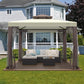 Patio Gazebo Tent Outdoor Canopy Shelter 10'X10' with Removable Netting,100 Square Feet of Shade for Garden, Backyard Deck and Lawns (Beige)