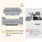 Reclining Loveseat Recliner Sofa, 2-Seater Double Manual Dual Recliner Oversized Couches for Living Room, Bedroom, Rv(Loveseat, Grey)
