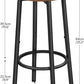 Bar Stools, Set of 2 Bar Chairs, Kitchen round Height Stools with Footrest, Breakfast Bar Stools, Sturdy Steel Frame, for Dining Room, Kitchen, Party, Easy Assembly, Rustic Brown BF03BY01
