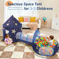 3PC Kids Play Tent with Tunnel and Ball Pit, Pop up Play Tents for Toddlers, Space World Playhouse for Indoor & Outdoor Use, Starry Sky Tent with Carry Bag, Ideal Gifts for Boys & Girls