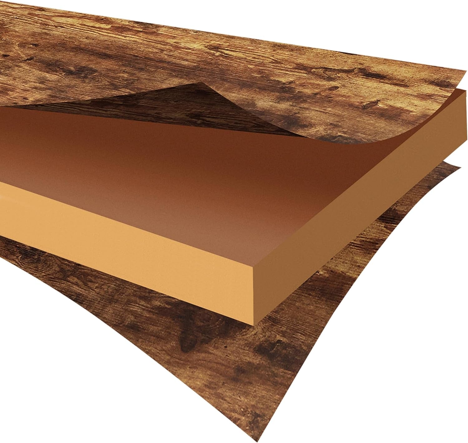 round Table, Adjustable Height Cocktail Table, 360° Swivel Bar Tables with MDF Top, Silver Leg Base for Bar, Bistro, Café, Rustic Brown