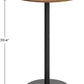 Bar Table, round Bar Table Set of 2, Counter Height Table, Pub Cocktail Table, Metal Frame, for Bistro, Dining Room, Living Room, Terrace, Rustic Brown and Black BT05L2BRY1
