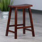 Satori Saddle Seat Counter Stool, for Kitchen, 24", Walnut