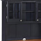 Buffet of Buffets Black Storage Hutch with Wood Top
