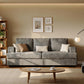 89" 3 Seater Couches for Living Room Sofas Comfy Sectional Couch with 24" Deep Seat Loveseat Sofa for Small Apartment, Grey