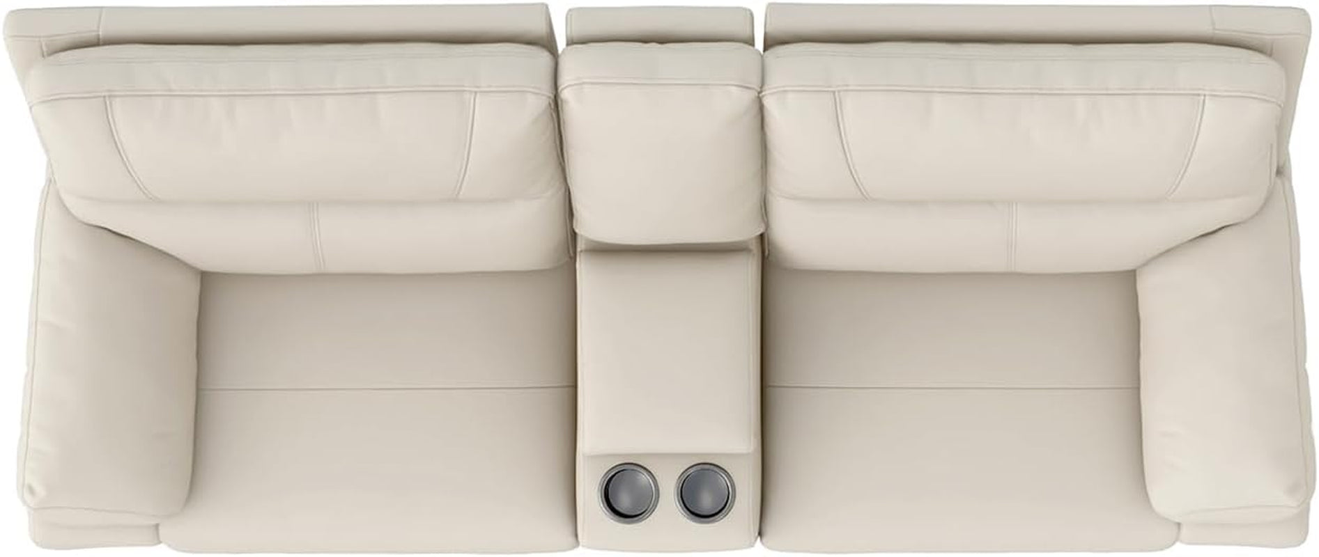 Malibu 79" Modern Power Motion 3-Piece Reclining Loveseat Sofa with Cup Holders, Cream Taupe Beige