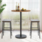 Bar Table, round Bar Table Set of 2, Counter Height Table, Pub Cocktail Table, Metal Frame, for Bistro, Dining Room, Living Room, Terrace, Rustic Brown and Black BT05L2BRY1