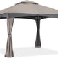 10X10 Outdoor Gazebo - Patio Gazebo with Mosquito Netting, Outdoor Canopies for Shade and Rain for Lawn, Garden, Backyard & Deck (Gray)