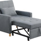 Sleeper Chair,Convertible Sleeper Sofa Chair,Pull Out Sleeper Chair with Adjustable Backrest,Multi-Functiona Lounge Chair for Living Room(Gray)