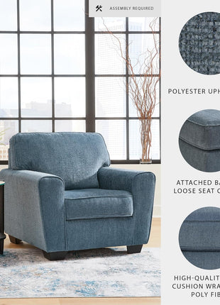 Cashton Contemporary Upholstered Chair in Blue by Signature Design by Ashley