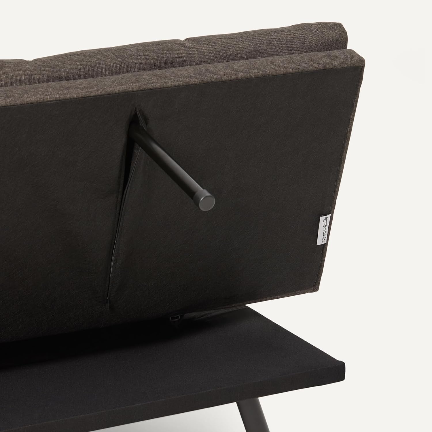 Futon Sofa Bed, Convertible Memory Foam Sofa Couch Modern Loveseat Sleeper for Small Compact Living Room,Office,Apartment,Dark Grey Linen Fabric