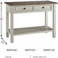 Bolanburg Farmhouse Rectangular Two Tone Sofa Table, Antique Cream
