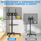 Rolling TV Stand with Shelf for 23-65 Inch Tvs up to 88Lbs, Portable Mobile TV Cart with Silent Wheel, Tilt & Height Adjustable Universal Corner TV Stand for Bedroom, Living Room, Office