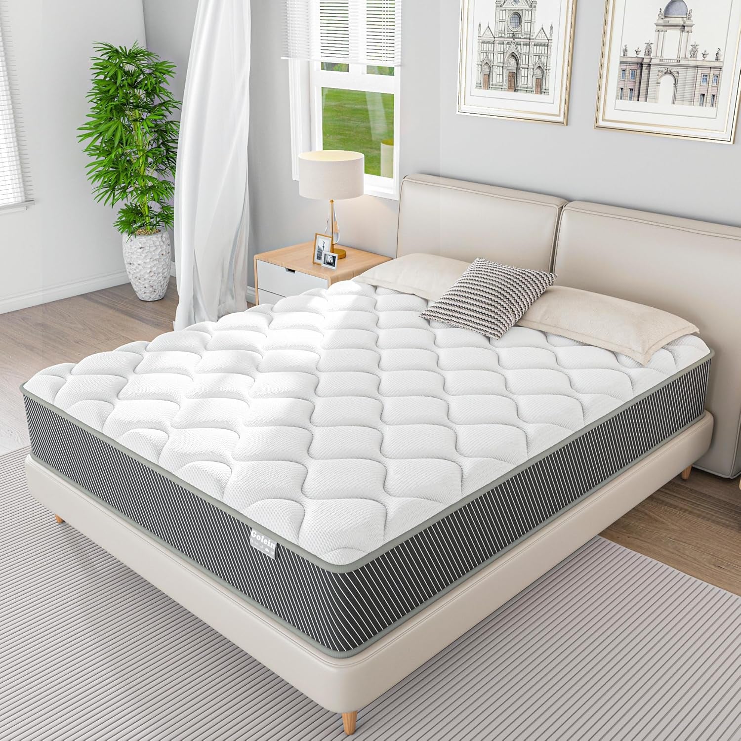 Queen Mattress, 12 Inch Memory Foam Queen Size Mattresses, Hybrid Mattress in a Box with Pocket Spring for Motion Isolation, Pressure Relief, Certipur-Us, Medium Firm 80"X60"X12"