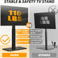 TAVR Universal Floor TV Stand Base for 32-75 Inch Tvs up to 110 Lbs with Swivel Height Adjustable Mount, Black Tempered Glass Base for Media Storage and Space Saving