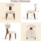 Dining Chairs Set of 4, Mid-Century Modern Upholstered Kitchen Chairs with Curved Backrest and Linen Fabric Seat, Wood Leg Accent Chairs for Dining Room, Living Room, Bedroom, Linen Beige