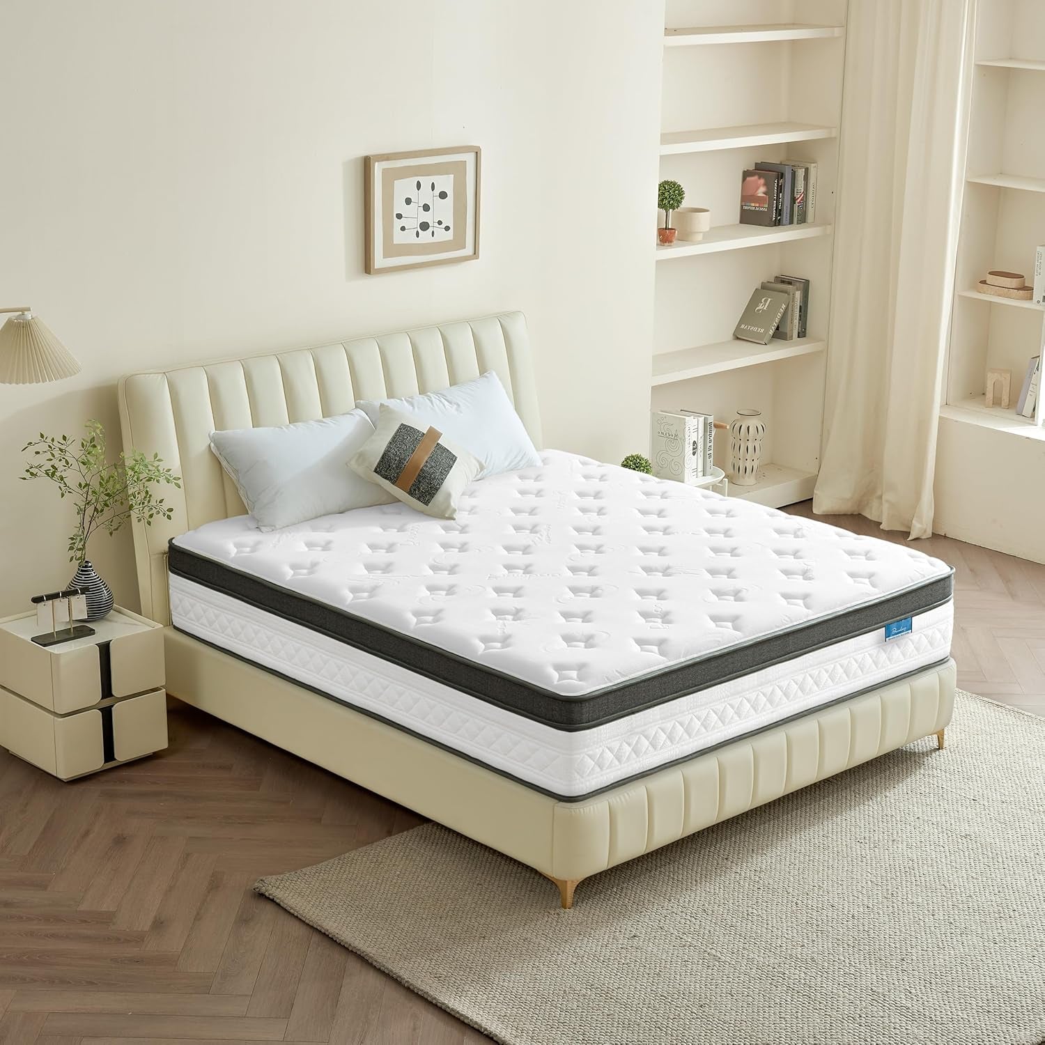 Full Size Mattress, 10 Inch Cooling Hybrid Full Mattress in a Box, Medium Firm with Gel Memory Foam & Pocket Coils, Motion Isolation, Pressure Relief, Certipur-Us