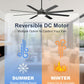 72'' Large Ceiling Fans with Lights, Modern Black Ceiling Fan Remote/App Control, Dimmable, Quiet DC Motor Big Ceiling Fan for Indoor/Covered Outdoor
