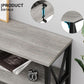 Industrial Entryway Table, Farmhouse Rustic Console Table behind Couch, Long Metal Wooden Sofa Table with Storage Shelf, Modern Foyer Hallway for Living Room Bedroom, Light Grey Oak, 63 In