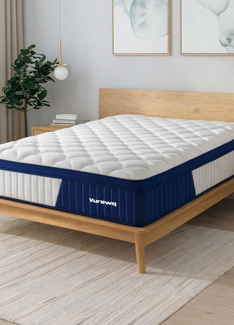 12-Inch Full-Size Hybrid Mattress with Gel Memory Foam and Individual Pocket Coils, Fiberglass-Free, Plush Support for Back Pain Relief, CertiPUR-US Certified, Conveniently Delivered in a Box