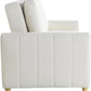 Galway 66.5" Convertile Sleeper Loveseat, Full Size, Dreamcoil Comfort, Fingerguard Pinch Point Protection, oucle Faric, Ivory