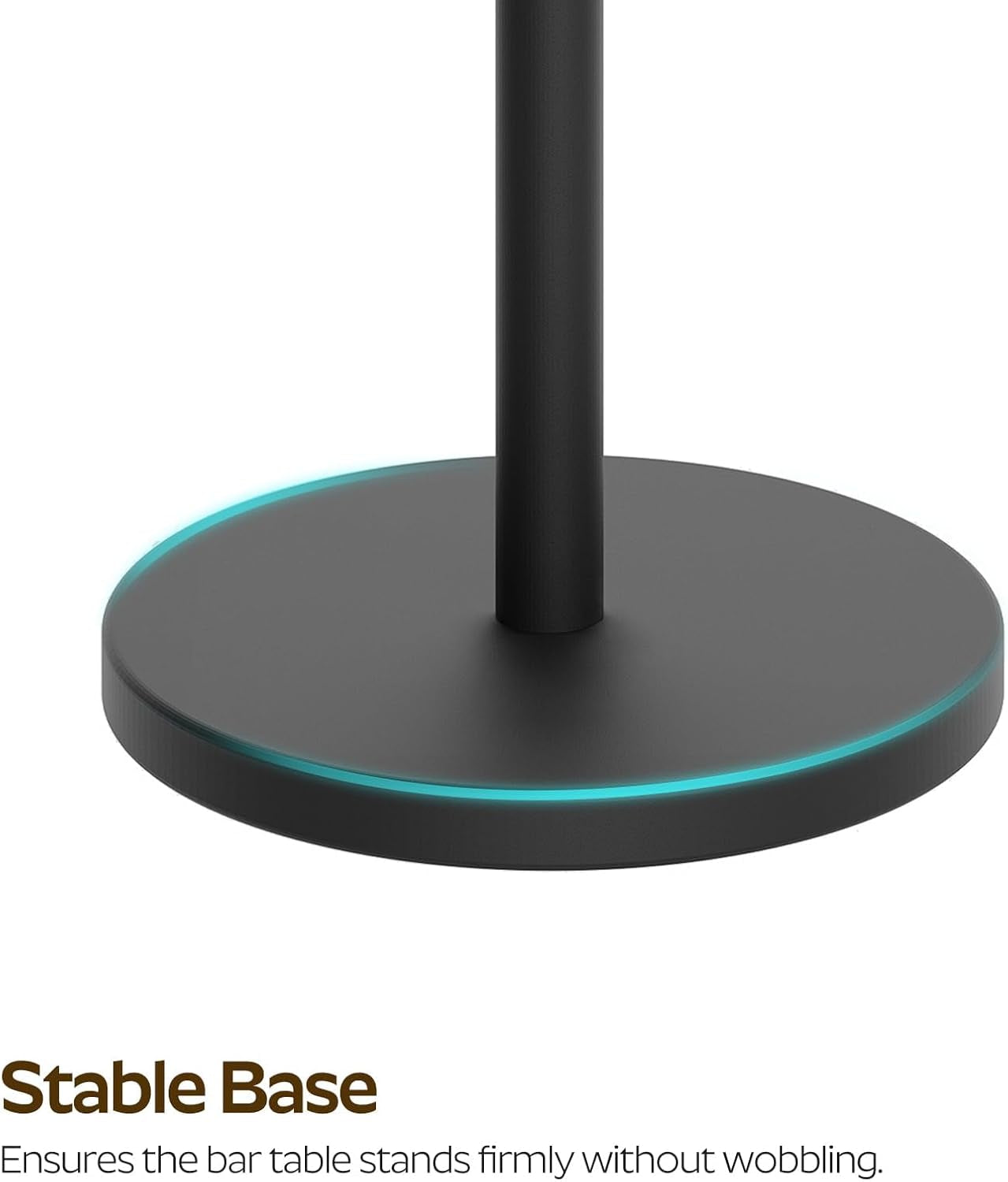 Bar Table, round Bar Table Set of 2, Counter Height Table, Pub Cocktail Table, Metal Frame, for Bistro, Dining Room, Living Room, Terrace, Rustic Brown and Black BT05L2BRY1