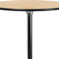 Lars 30" round Cocktail Table with 30" and 42" Columns, Adjustable Standard or Bar Height round Table for Events or Home Use, Natural