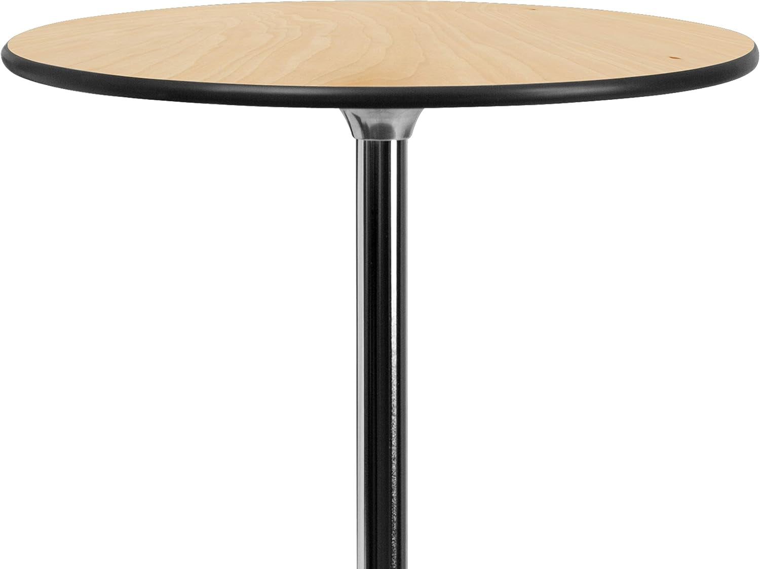 Lars 30" round Cocktail Table with 30" and 42" Columns, Adjustable Standard or Bar Height round Table for Events or Home Use, Natural